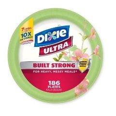 Dixie Ultra, Paper Plates, Heavyweight, 10 1/16"", (186 ct.)