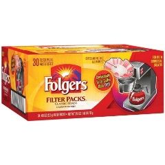 Folgers Filter Packs Coffee, Classic Roast (.9 oz. packs, 30 ct.)